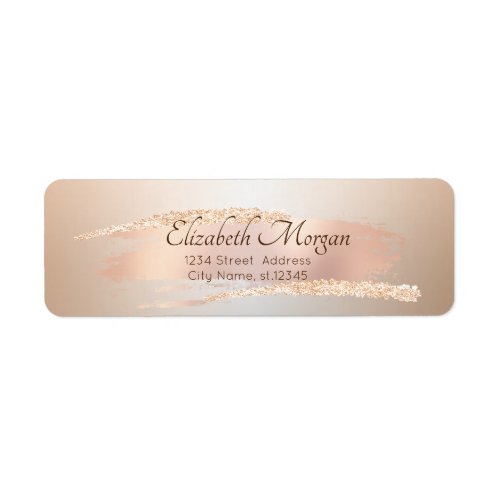 Elegant Modern,Chic Rose Gold Brush Stroke