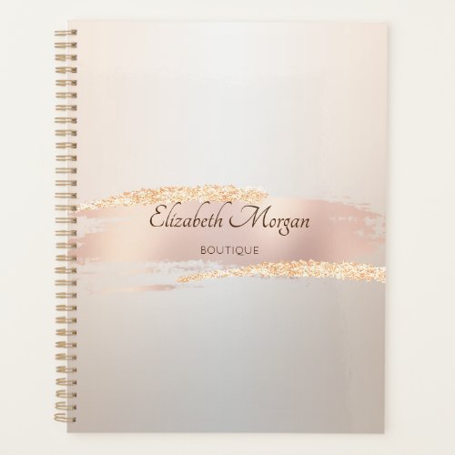 Elegant Modern,Chic Rose Gold Brush Stroke