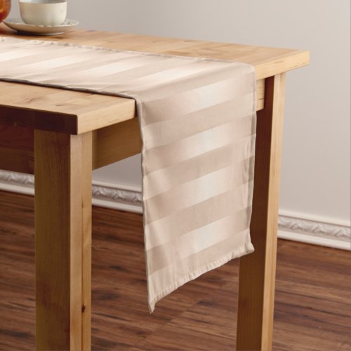 Elegant modern chick copper rose gold striped short table runner