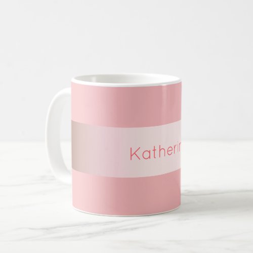 Elegant modern chick rose gold  pink strip coffee mug