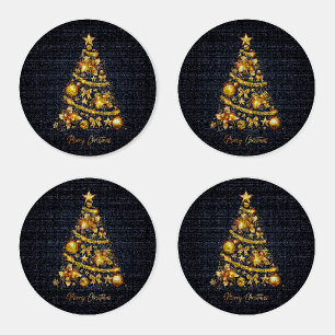 Elegant Modern Christmas Design Acrylic Coaster Set