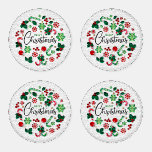Elegant Modern Christmas Design Acrylic Coaster Set