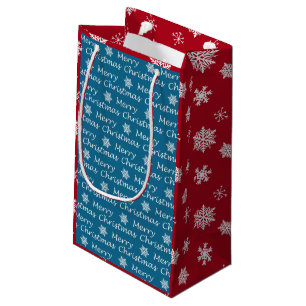 Elegant Modern Christmas Fa La La La Small Gift Bag