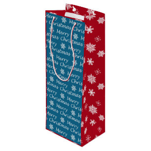 Elegant Modern Christmas Fa La La La   Wine Gift Bag