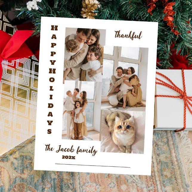  Elegant Modern Christmas holidays Script Photo   Holiday Postcard (Creator Uploaded)