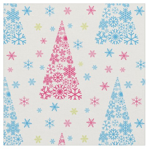 Elegant Modern Christmas tree Fabric
