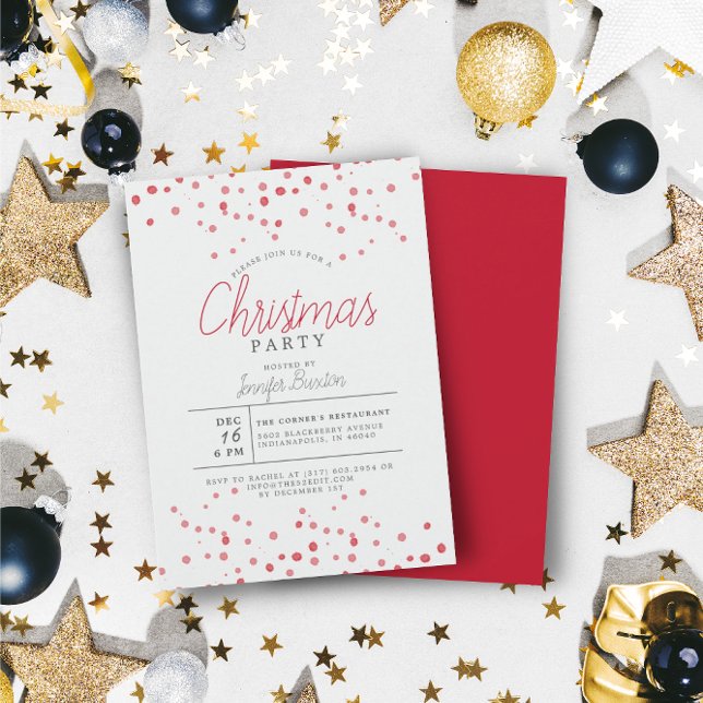 Elegant Modern Christmas Typography  Holiday Party Invitation (Creator Uploaded)