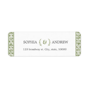 Elegant modern classic vintage return address label
