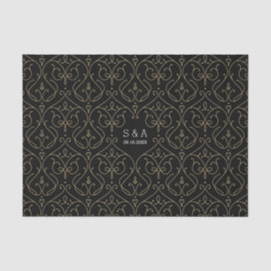 Elegant modern classic vintage wedding monogram tissue paper