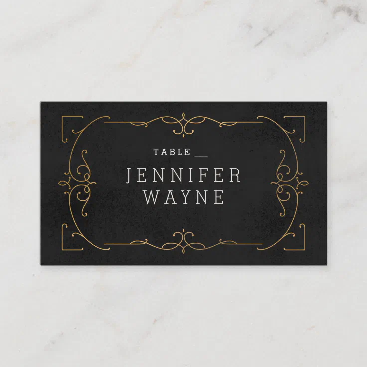 Elegant modern classic vintage wedding place cards Zazzle