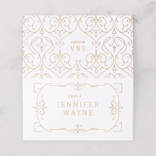 Elegant modern classic vintage wedding place cards Zazzle