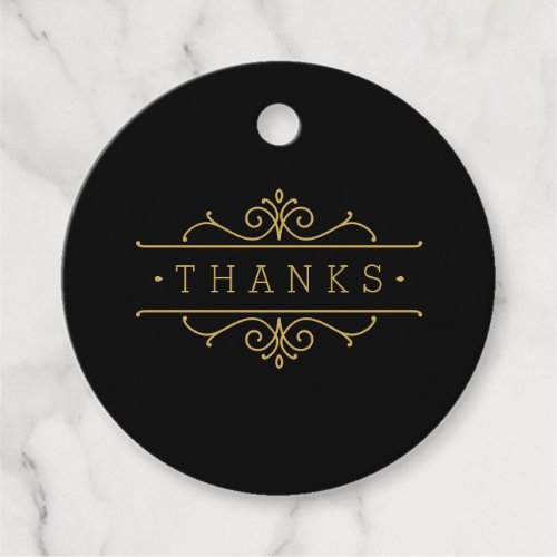 Elegant modern classic vintage wedding thank you favor tags