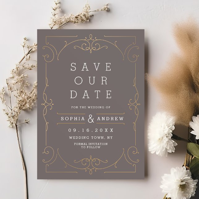 Elegant modern classic wedding save the date (Elegant modern classic wedding save the date)