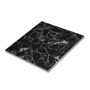 Elegant Modern Classy Terrazzo Black White Pattern Ceramic Tile