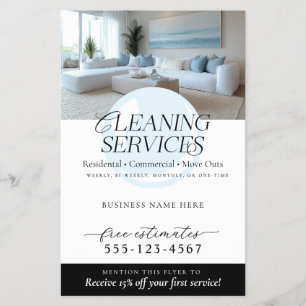 Elegant Modern Cleaning Services Marketing Flyer