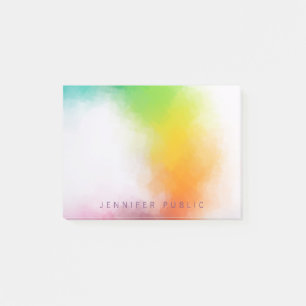 Elegant Modern Colorful Abstract Art Blue Purple Post-it Notes