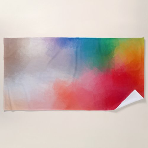 Elegant Modern Colorful Abstract Blank Template Beach Towel