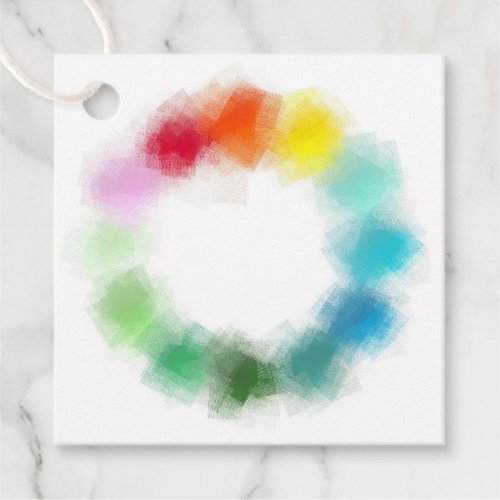 Elegant Modern Colorful Abstract Blank Template Favor Tags