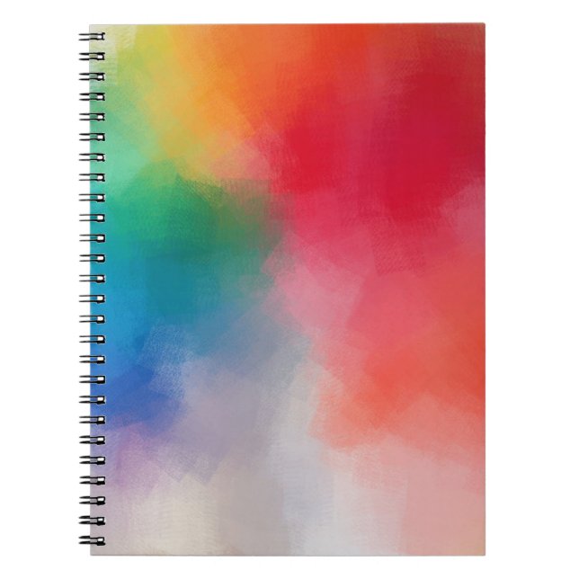 Elegant Modern Colorful Abstract Blank Template Notebook (Front)