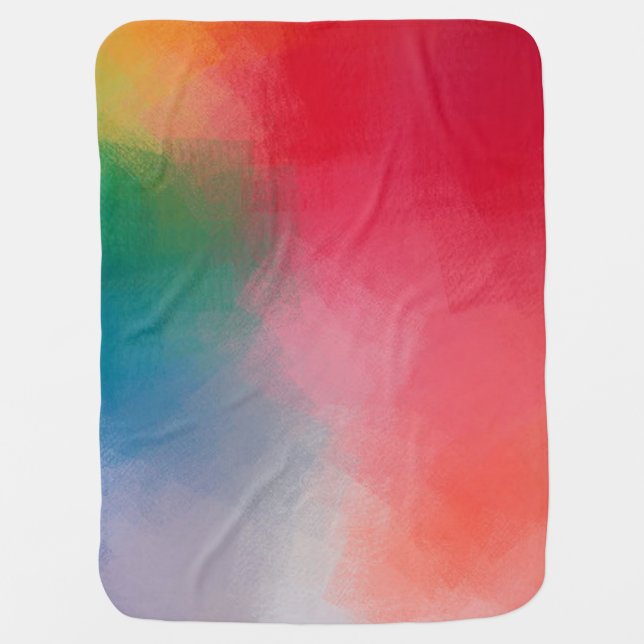 Elegant Modern Colorful Abstract Trendy Template Baby Blanket (Front)