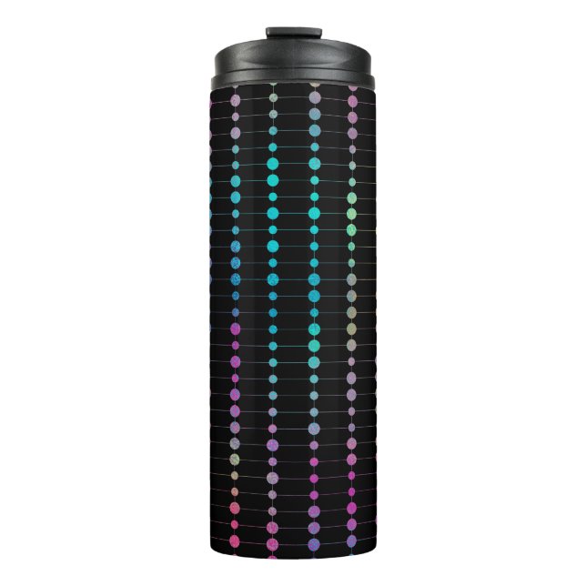 Elegant Modern Colorful Beads Circles Dots Pattern Thermal Tumbler (Front)