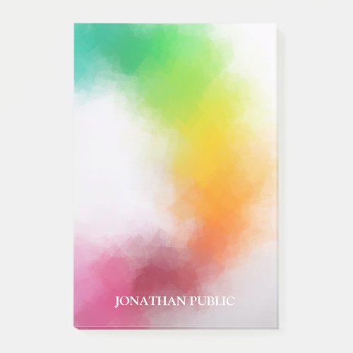 Elegant Modern Colorful Blue Purple Green Red Post_it Notes