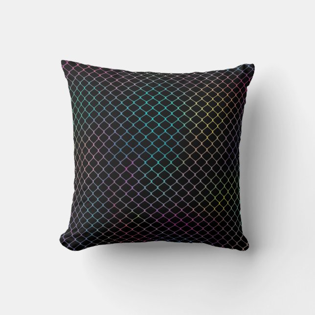 Elegant Modern Colorful Fence Chain Pattern | Throw Pillow (Front)