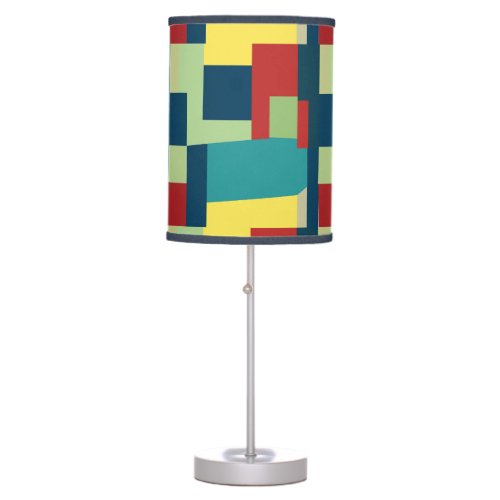 Elegant Modern Colorful Geometric Pattern Table Lamp
