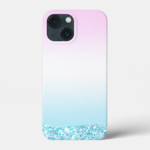 Elegant Modern colorful gradient glitter Rainbow iPhone 13 Mini Case