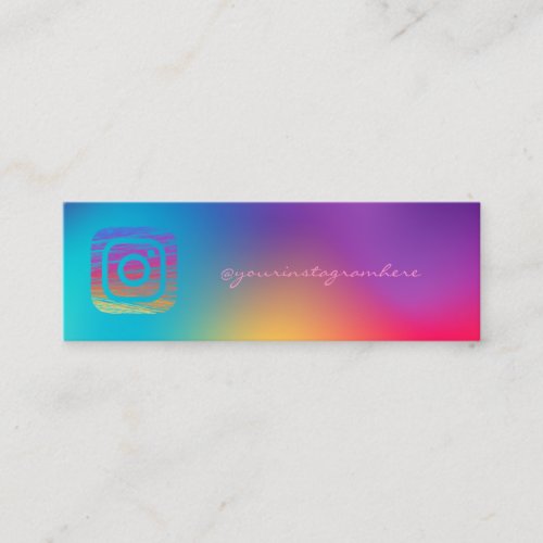 Elegant ModernColorful Instagram Social Mini Business Card