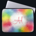 Elegant Modern Colorful Monogram Template Rainbow Laptop Sleeve<br><div class="desc">Elegant Modern Colorful Monogram Template Rainbow Abstract Add Your Text Yellow Orange Blue Green Pink Red Purple Electronics Bag.</div>