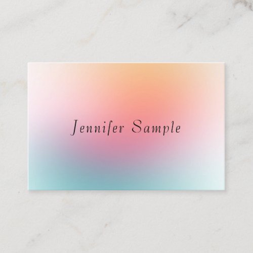 Elegant Modern Colorful Personalized Template Business Card