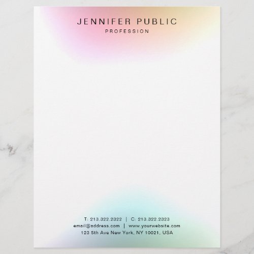 Elegant Modern Colorful Simple Design Template Letterhead