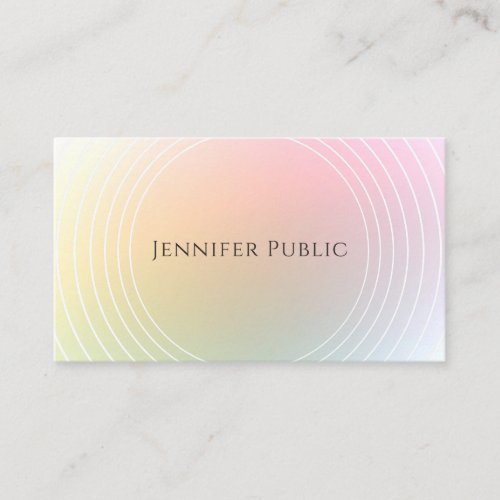 Elegant Modern Colorful Template Professional Business Card