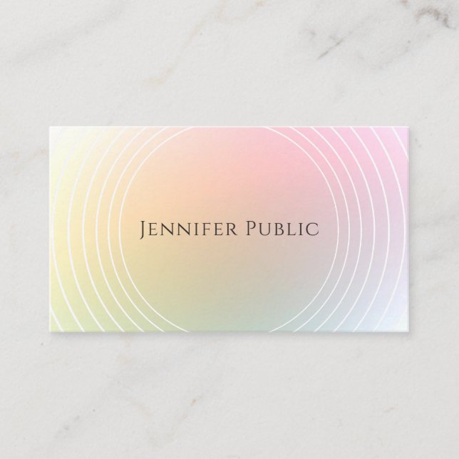 Elegant Modern Colorful Template Professional Business Card (Front)