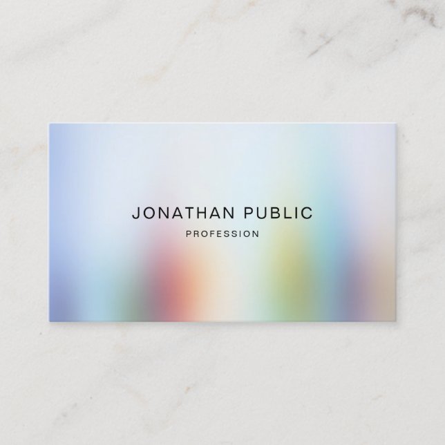 Elegant Modern Colorful Template Professional Business Card (Front)