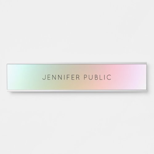 Elegant Modern Colorful Template Simple Design Door Sign