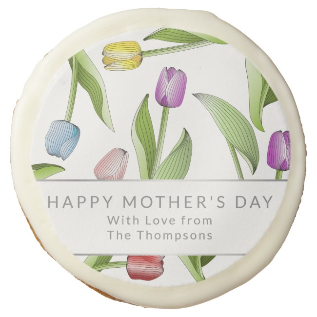 Elegant Modern Colorful Tulips Floral Mother's Day