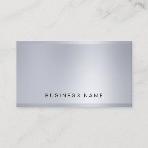 Elegant Modern Company Firm Glamour Silver Plain Business Card