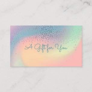 Elegant Modern Confetti Chic Holographic Discount Card