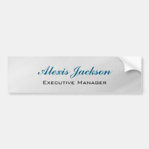 Elegant Modern Contemporary Style Grey Background Bumper Sticker