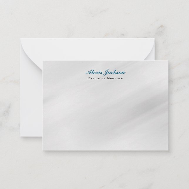 Elegant Modern Contemporary Style Grey Background Note Card (Front)
