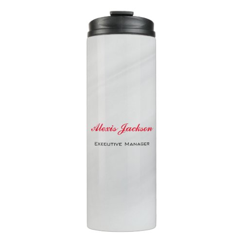 Elegant Modern Contemporary Style Grey Red Thermal Tumbler