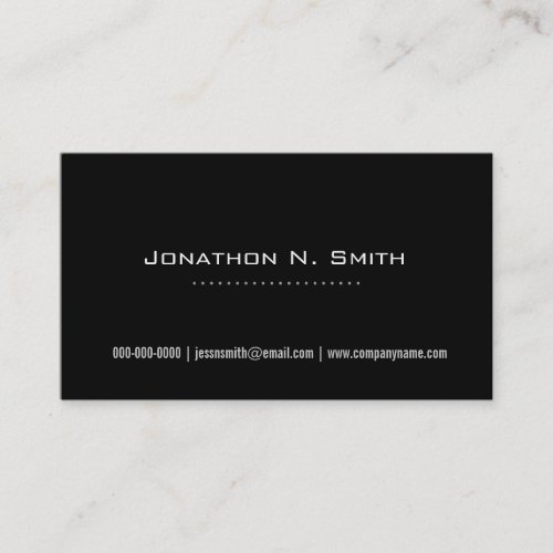 Elegant, modern, cool black business card