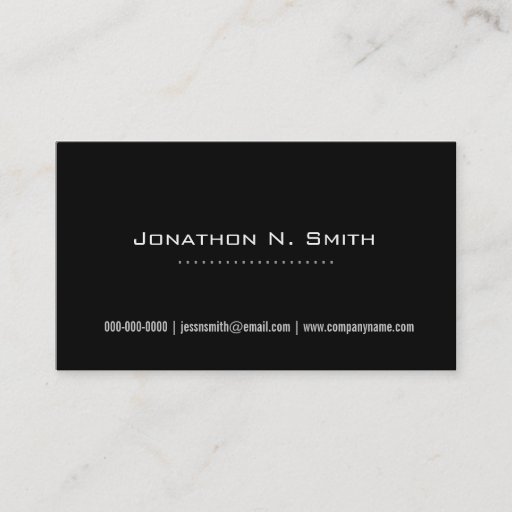 Customizable Elegant, modern, cool black business card