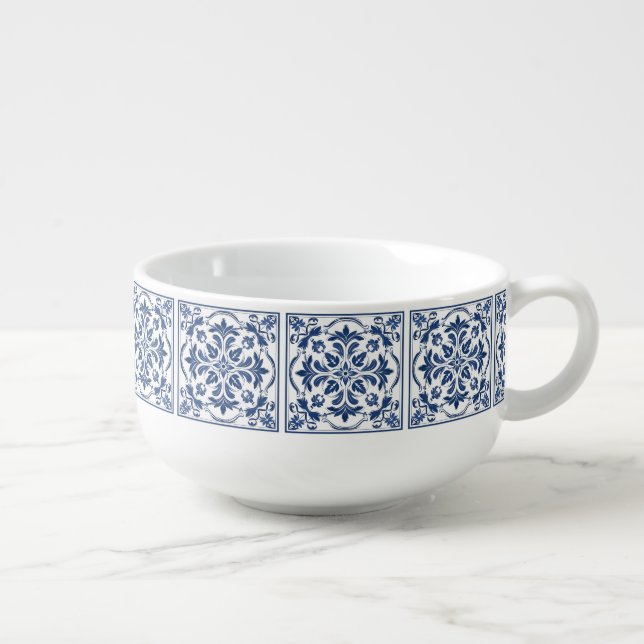 Elegant Modern Cool Classic Classy Pattern Soup Mug (Left)