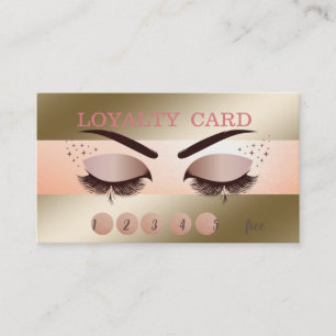Elegant Modern Cool Faux Lashes Loyalty Card