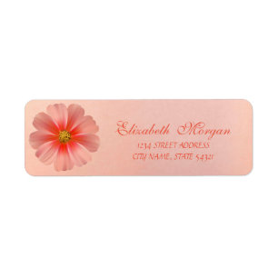 Elegant Modern Cool Flower Address Label