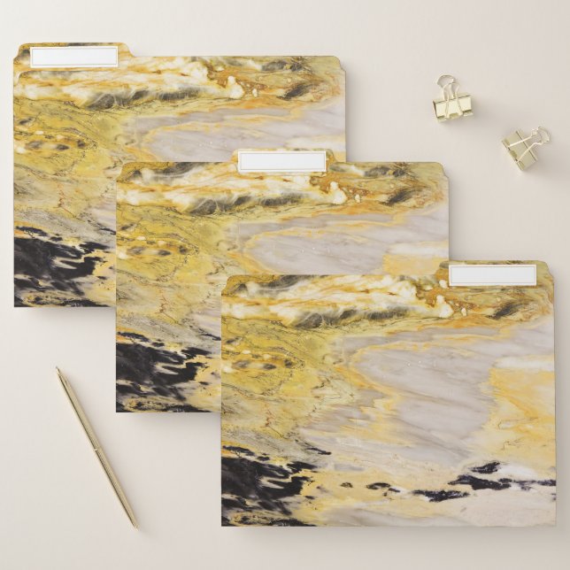 Elegant Modern Cool Marble Stone Texture File Folder (Set)