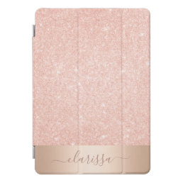 Elegant modern copper rose gold glitter  iPad pro cover